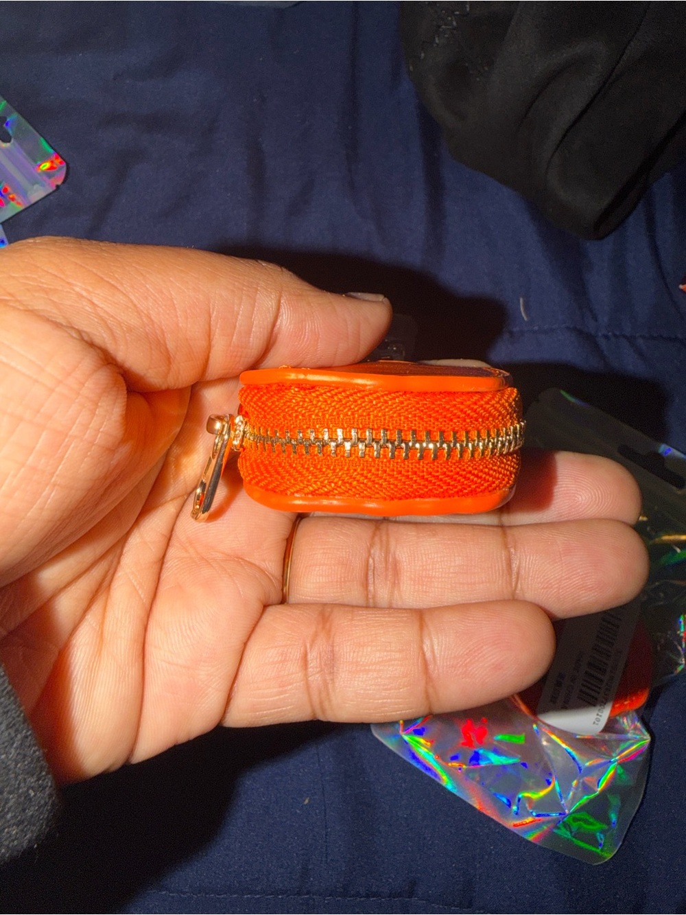 Orange Pumpkin Keychain Accessory - Picture 4 of 4
